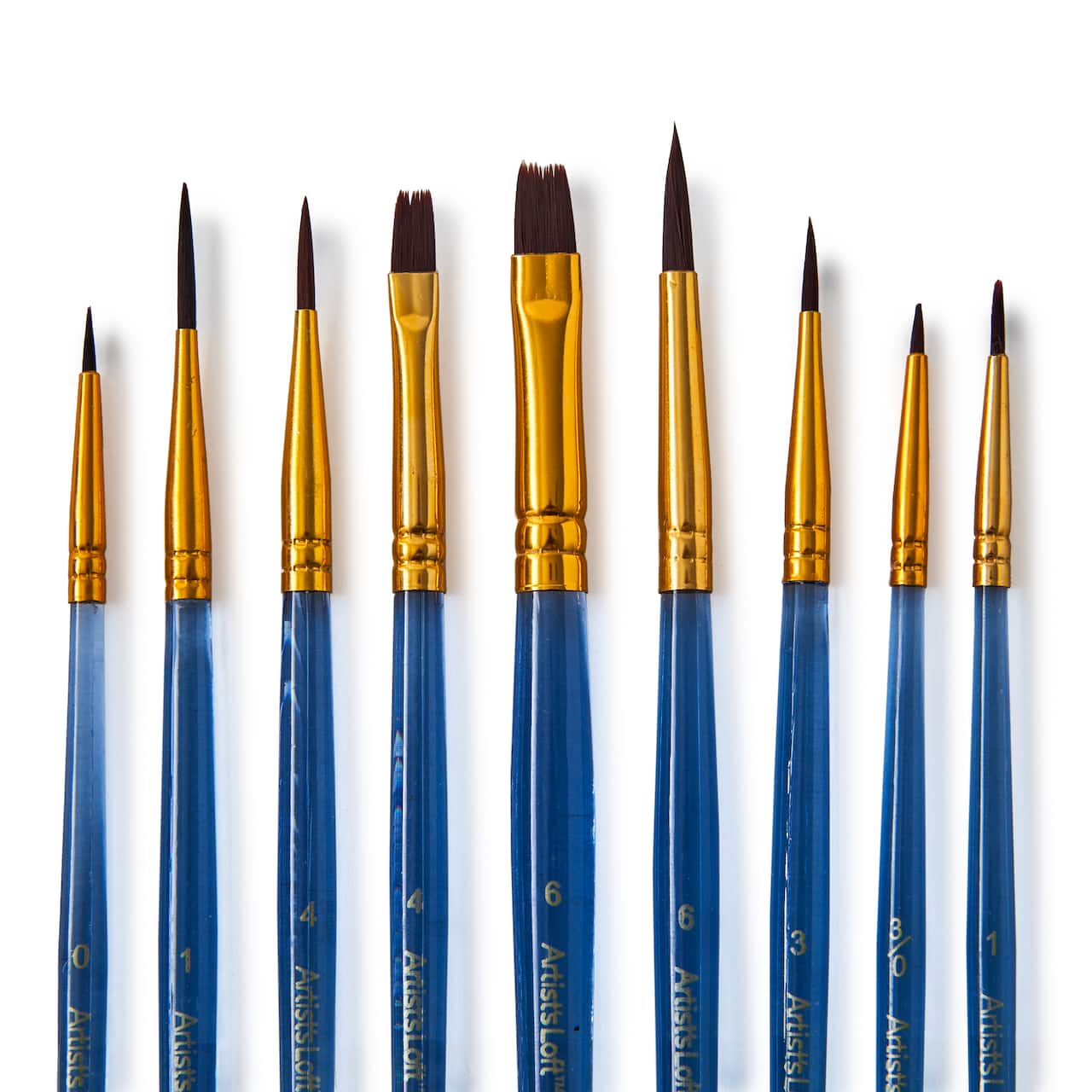 Brown Synthetic Acrylic 9 Piece Brush Combo by Artist's Loft® Necessities™